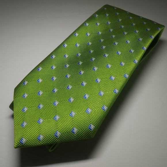 Brooks Brothers Men's Pure Silk Lime Green Tie - Picture 9 of 12